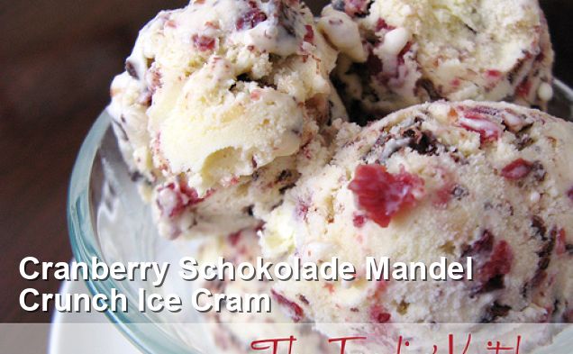Cranberry Schokolade Mandel Crunch Ice Cram - Gluten Frei Rezepte