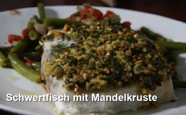 Schwertfisch mit Mandelkruste - Gluten Frei Rezepte