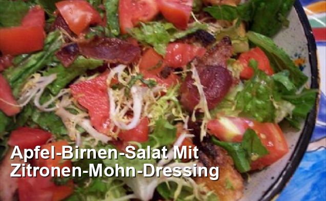 Apfel-Birnen-Salat Mit Zitronen-Mohn-Dressing - Gluten Frei Rezepte