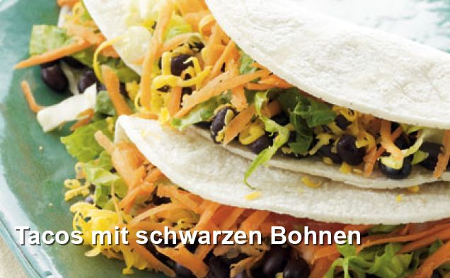 Tacos mit schwarzen Bohnen - Mexikanisch Rezepte